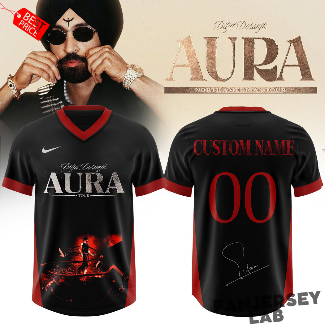 Diljit Dosanjh AURA World Tour 2026 Custom Football Jersey Diljit Dosanjh AURA World Tour 2026 Custom Football Jersey