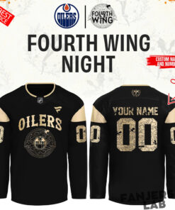 Edmonton Oilers Fourth Wing Night Custom Hockey Jersey