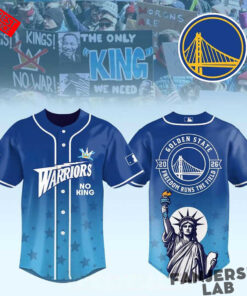 Golden State Warriors No Kings No War 2026 Gameday Baseball Jersey 2.jpg
