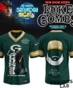 Green Bay Packers x Luke Combs My Kinda Saturday Night Tour 2026 Special Football Jersey