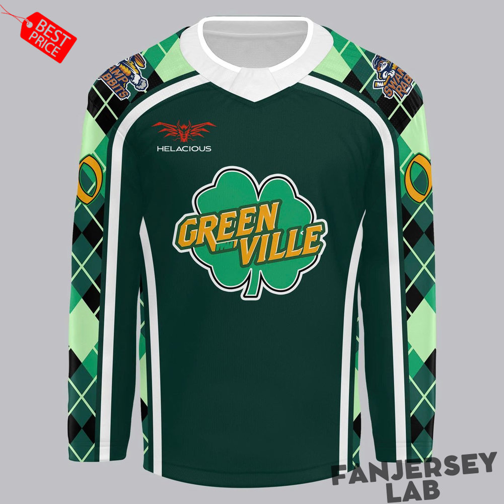 Greenville Swamp Rabbits 2026 St. Patrick’s Day Hockey Jersey Greenville Swamp Rabbits 2026 St. Patrick’s Day Hockey Jersey