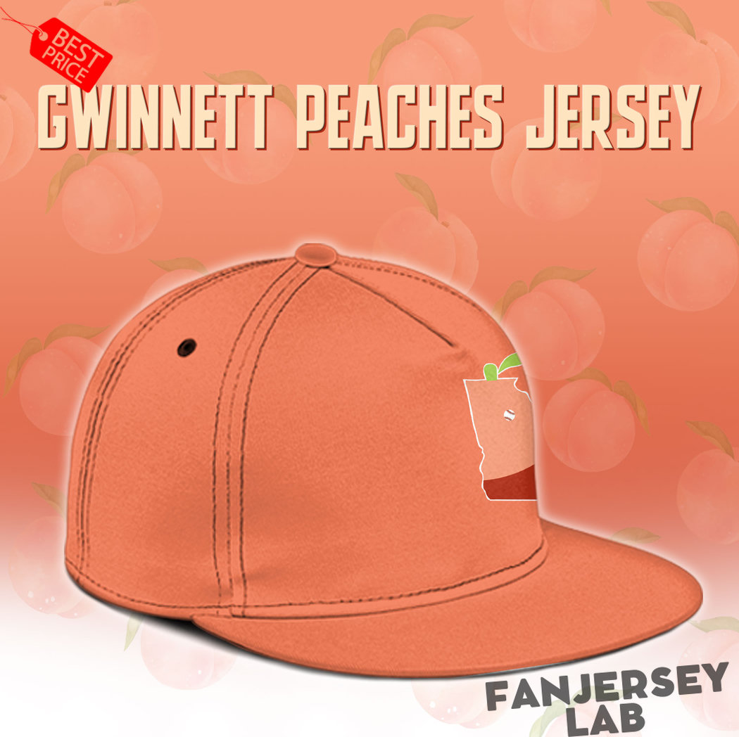 Gwinnett Stripers Georgia Peaches Special Baseball Jersey Gwinnett Stripers Georgia Peaches Special Baseball Jersey