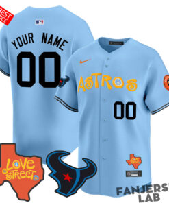 Houston Astros Love Street & Texans Baseball Jersey