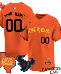 Houston Astros Love Street & Texans Baseball Jersey