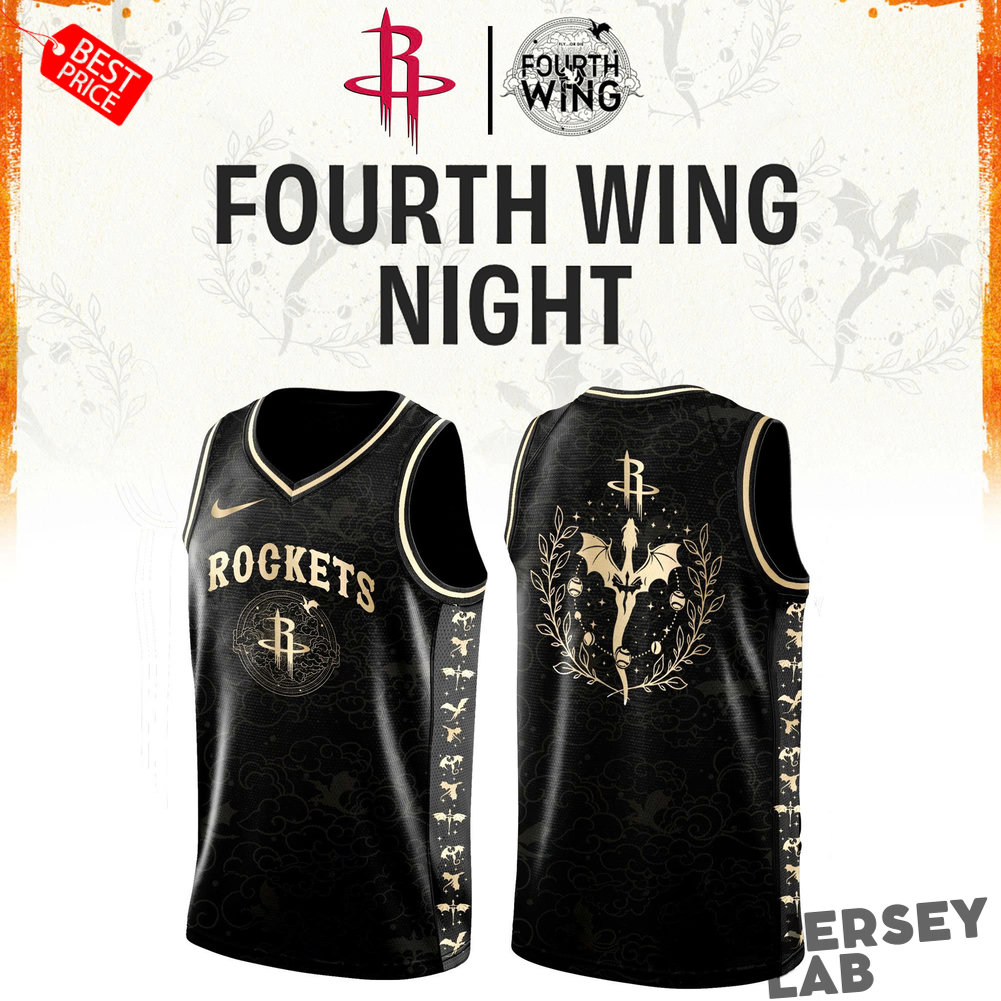 Houston Rockets Fourth Wings Night Custom Basketball Jersey Houston Rockets Fourth Wings Night Custom Basketball Jersey