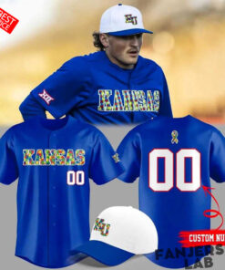 Kansas Jayhawks Autism Awareness 2026 Custom Baseball Jersey
