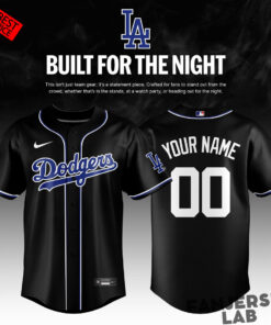 Los Angeles Dodgers Black Out “Build for The Night” Custom Baseball Jersey