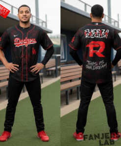 Los Angeles Dodgers Fuerza Regida This Is Our Dream Stadium Tour 2026 Baseball Jersey