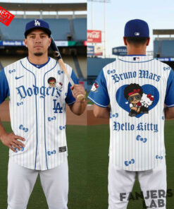Los Angeles Dodgers Hello Kitty Bruno Mars Pop Up 2026 Tour Baseball Jersey