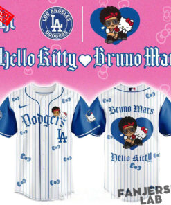 Los Angeles Dodgers Hello Kitty Bruno Mars Pop Up 2026 Tour Baseball Jersey