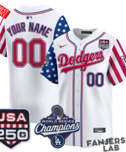 Los Angeles Dodgers “America250 Edition” Custom Baseball Jersey
