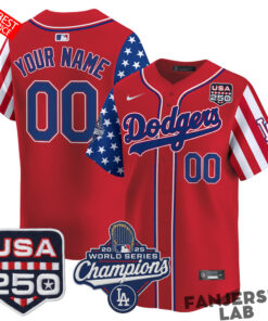 Los Angeles Dodgers “America250 Edition” Custom Baseball Jersey