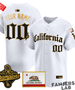Los Angeles Dodgers California Gothic Edition Custom Baseball Jersey 4.jpg
