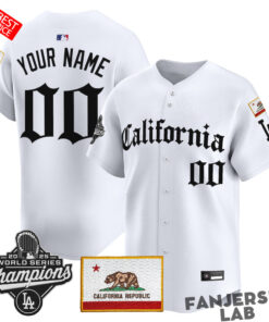Los Angeles Dodgers California Gothic Edition Custom Baseball Jersey 5.jpg