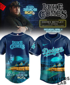 Los Angeles Dodgers x Luke Combs My Kinda Saturday Night Baseball Jersey