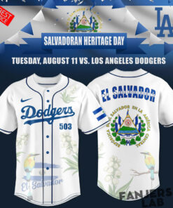 Los Angeles Dodgers x Salvadoran Heritage Night in LA 2026 Baseball Jersey