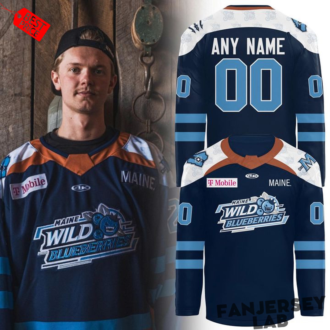 Maine Mariners 2026 Wild Blueberries Custom Hockey Jersey Maine Mariners 2026 Wild Blueberries Custom Hockey Jersey