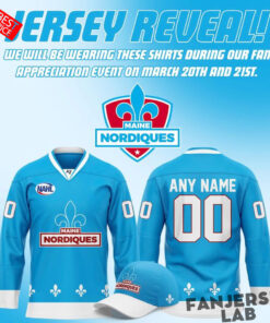 Maine Nordiques 2026 Powder Blue Custom Hockey Jersey