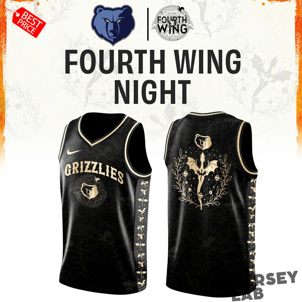 Memphis Grizzlies Fourth Wing Night Custom Basketball Jersey Memphis Grizzlies Fourth Wing Night Custom Basketball Jersey