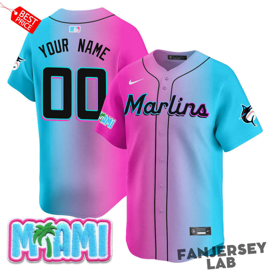 Miami Marlins Vice City Baseball Jersey Miami Marlins Vice City Baseball Jersey
