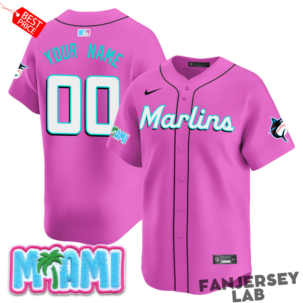 Miami Marlins Vice City Baseball Jersey Miami Marlins Vice City Baseball Jersey