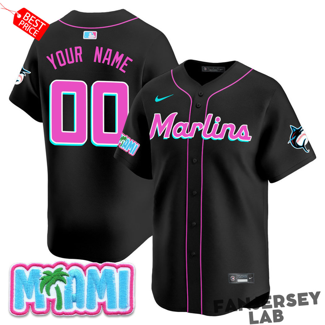 Miami Marlins Vice City Baseball Jersey Miami Marlins Vice City Baseball Jersey