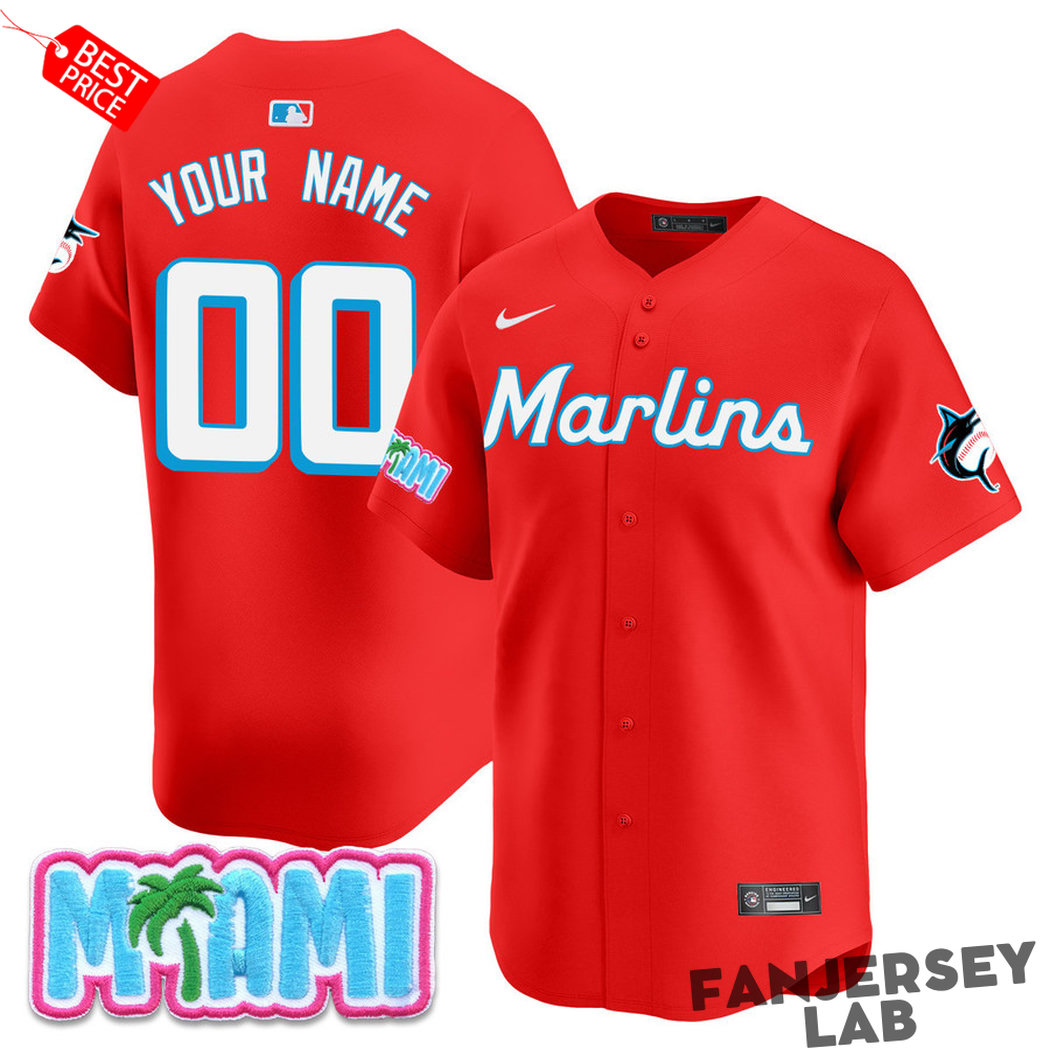 Miami Marlins Vice City Baseball Jersey Miami Marlins Vice City Baseball Jersey