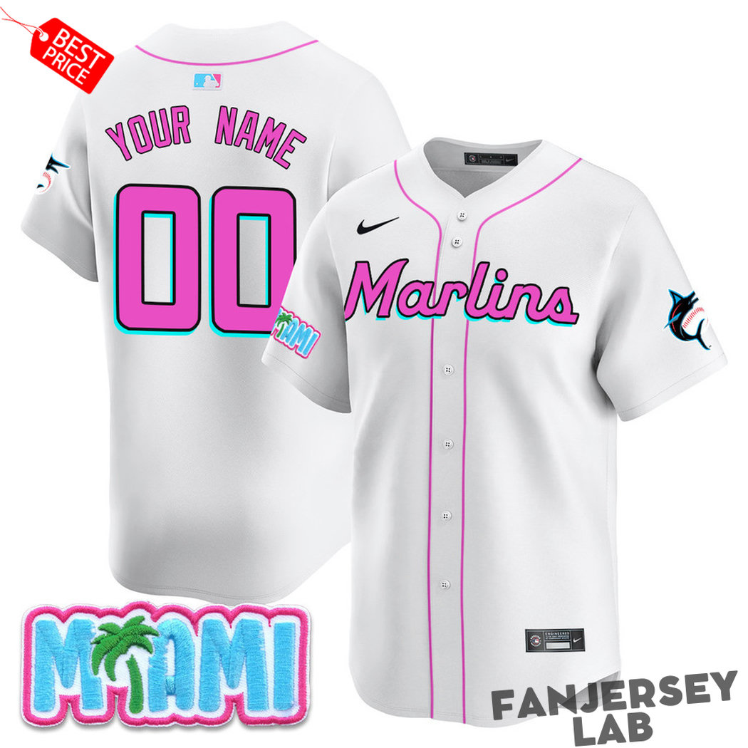 Miami Marlins Vice City Baseball Jersey Miami Marlins Vice City Baseball Jersey