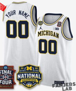 Michigan Wolverines 2026 NCAA Basketball Champions Custom Basketball Jersey 1.jpg