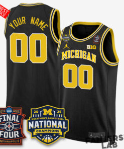 Michigan Wolverines 2026 NCAA Basketball Champions Custom Basketball Jersey 2.jpg