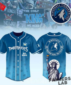 Minnesota Timberwolves No Kings No War 2026 Gameday Baseball Jersey 2.jpg