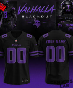 Minnesota Vikings ‘Black Out’ 2026 Special Edition Custom Football Jersey