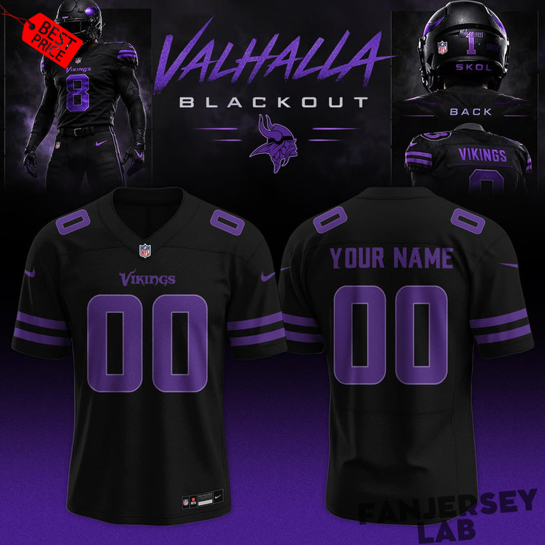Minnesota Vikings ‘Black Out’ 2026 Special Edition Custom Football Jersey Minnesota Vikings ‘Black Out’ 2026 Special Edition Custom Football Jersey