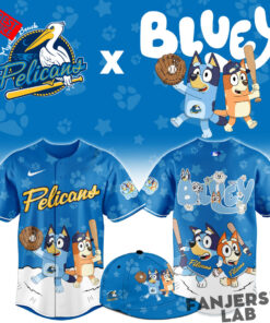 Myrtle Beach Pelicans x Bluey Night Game Special Baseball Jersey 1.jpg