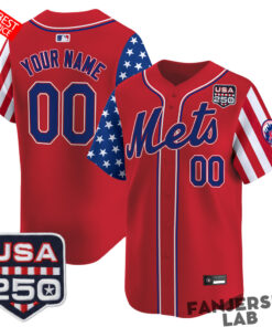 New York Mets “America250 Edition” Custom Baseball Jersey