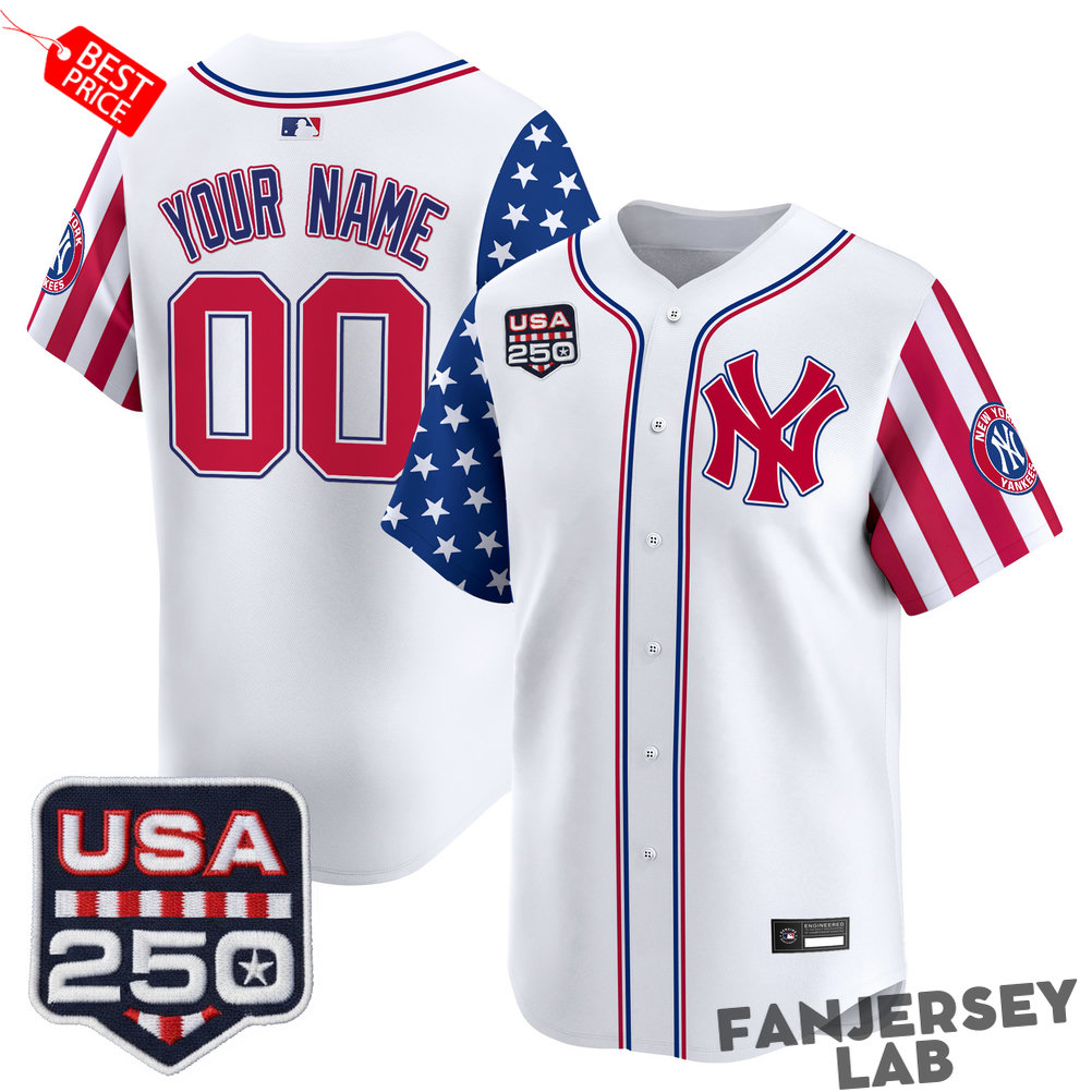 New York Yankees “America250 Edition” Custom Baseball Jersey New York Yankees “America250 Edition” Custom Baseball Jersey