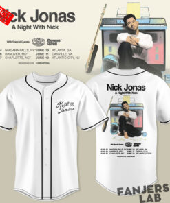 Nick Jonas – A night with Nick Vintage Poster Classic Baseball Jersey