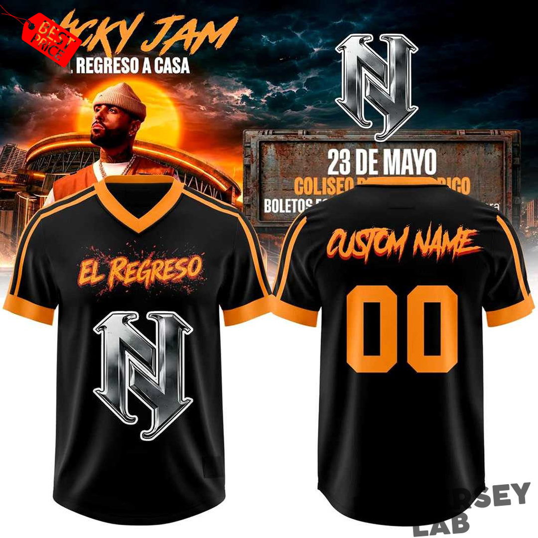 Nicky Jam El Regreso a Casa Concert 2026 Custom Baseball Jersey Nicky Jam El Regreso a Casa Concert 2026 Custom Baseball Jersey