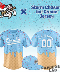 Omaha Storm Storm Chasers Ice Cream Custom Baseball Jersey