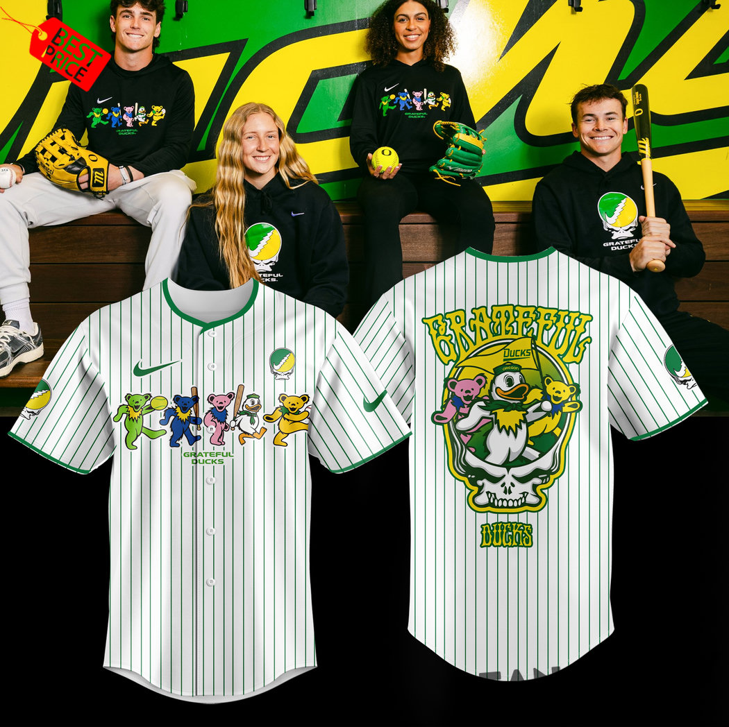 Oregon Ducks Grateful Ducks 2026 Special Baseball Jersey Oregon Ducks Grateful Ducks 2026 Special Baseball Jersey