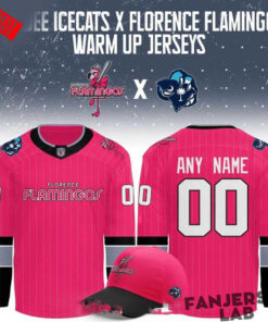 Pee Dee IceCats Florence Flamingos Warm Up 2026 Custom Hockey Jersey