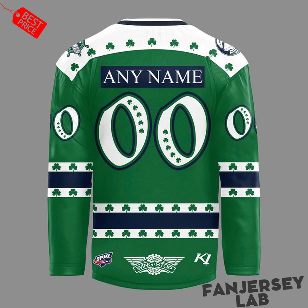 Peoria Rivermen 2026 St. Patty’s Day Celebration Custom Hockey Jersey Peoria Rivermen 2026 St. Patty’s Day Celebration Custom Hockey Jersey