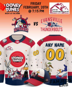 Peoria Rivermen x Looney Tunes Custom Hockey Jersey
