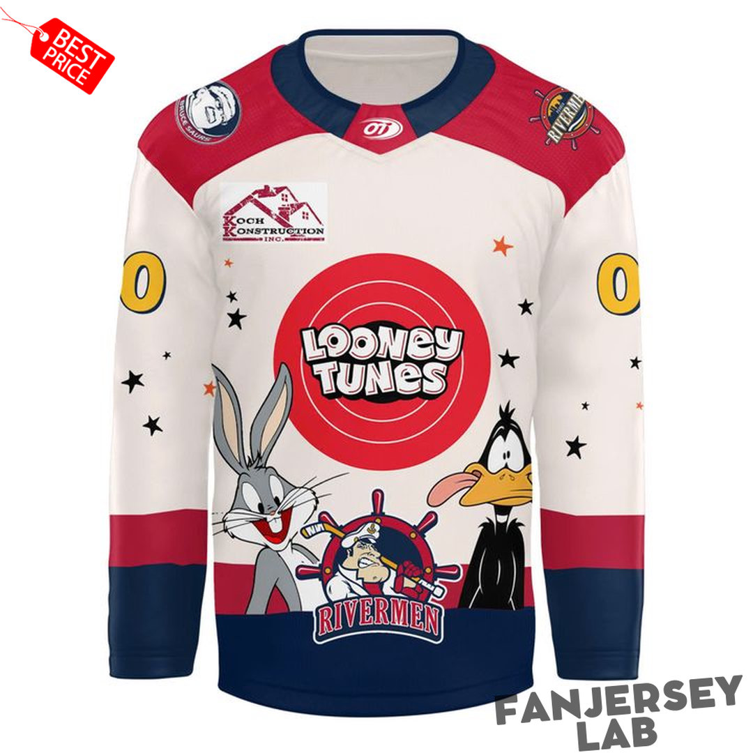 Peoria Rivermen x Looney Tunes Custom Hockey Jersey Peoria Rivermen x Looney Tunes Custom Hockey Jersey