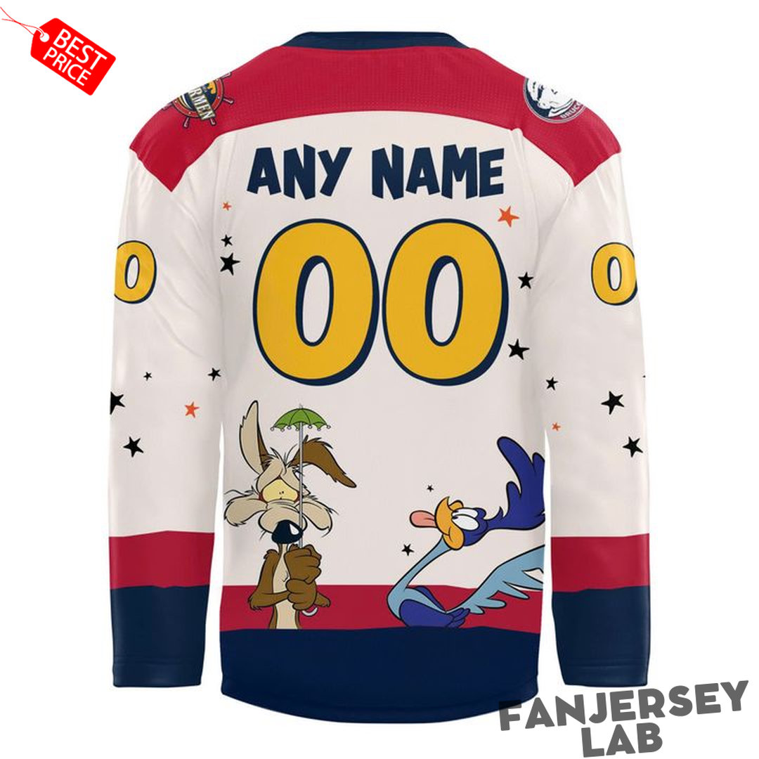 Peoria Rivermen x Looney Tunes Custom Hockey Jersey Peoria Rivermen x Looney Tunes Custom Hockey Jersey