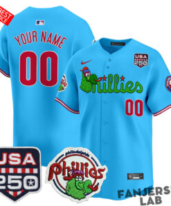 Philadelphia Phillies Phanatic 250America Custom Baseball Jersey 5.jpg