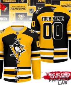 Pittsburgh Penguins Custom Split Color Hockey Jersey