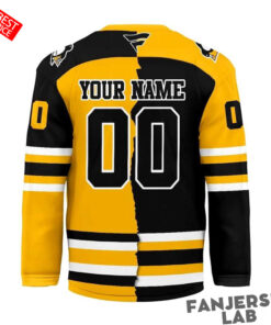 Pittsburgh Penguins Custom Split Color Hockey Jersey