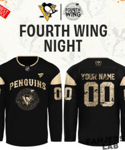 Pittsburgh Penguins Fourth Wing Night Custom Hockey Jersey