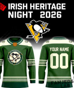 Pittsburgh Penguins Irish Heritage Night 2026 Custom Hockey Jersey